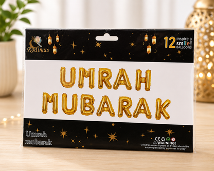 Premium Quality Foil Balloons | Qabool Hai, Dholki & Umrah Mubarak | Party Decorations