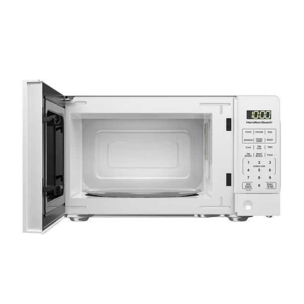 Hamilton Beach 0.7 cu ft 700W Compact Size Microwave, White, Hamilton Beach 0.7 cu.ft White Microwave