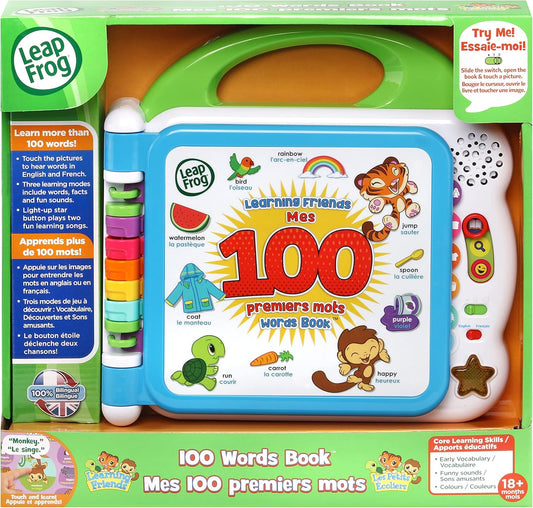 LeapFrog Learning Friends 100 Words Book (Bilingual English-French) (Retail Packaging) - PuriLite