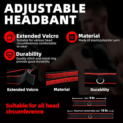Boxing Reflex Ball - Reflex Ball Headband Set - Reaction Speed Trainer with 4 Reflex Balls & 2 Adjustable Headbands - Boxing & MMA Training Equipment