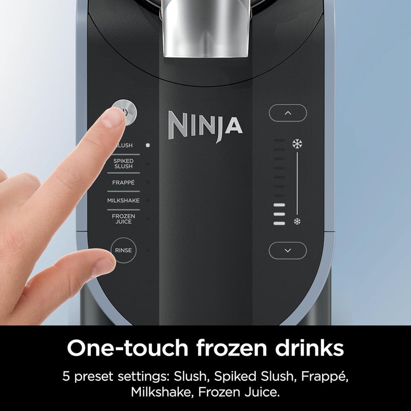 Ninja SLUSHi Professional Frozen Drink & Ice Machine with RapidChill Technology, Grill & Slushie Maker, 5 Preset Programs for Frozen Margaritas, Frappés, and More, Grey, FS301C (Canadian Version)
