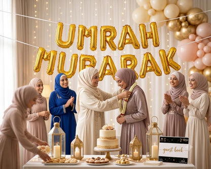 Premium Quality Foil Balloons | Qabool Hai, Dholki & Umrah Mubarak | Party Decorations