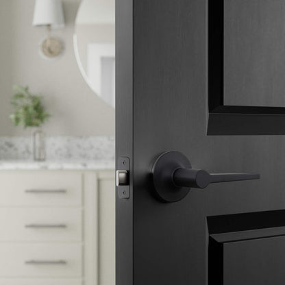 Amazon Basics Manchester Door Lever - Passage - Matte Black, 1-Pack
