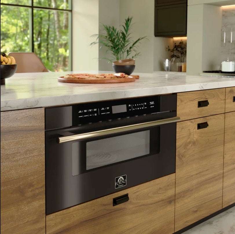 Forno Capoliveri Microwave Drawer | 30-Inch 1.2 Cu. Ft. 900W Built-In Kitchen Microwave