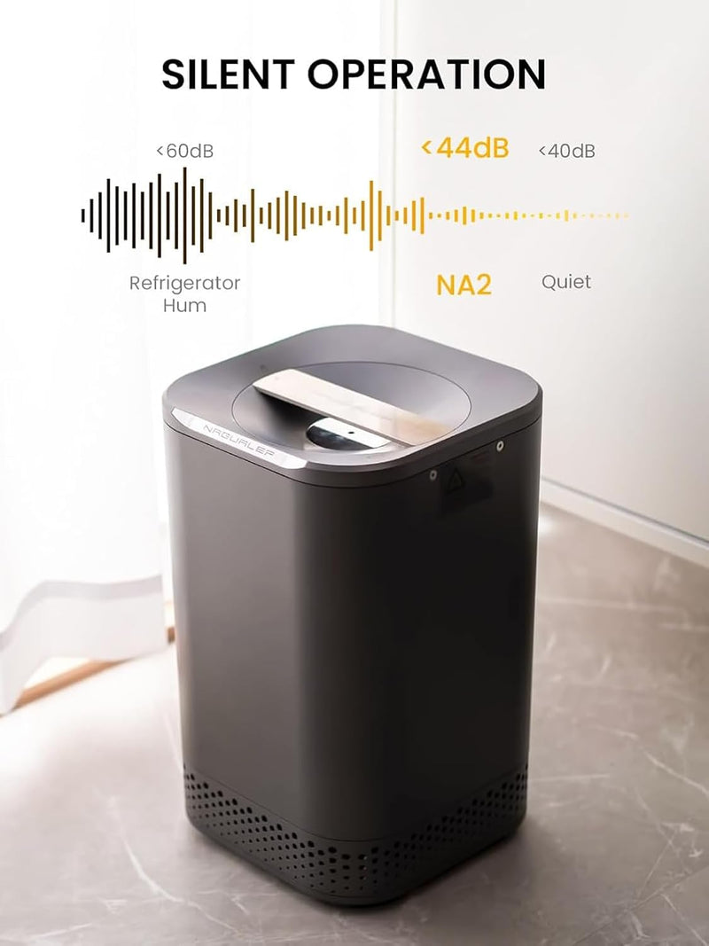 Smart Electric Composter for Kitchen, Counter 2.5L Mill Composter Kitchen Bin, Odorless/Low Noise/Auto-Stop, Disposer Turn Food Waste into Fertilizer