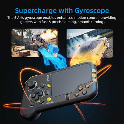 IFYOO GTP01 2.4G Wireless Gaming Touchpad with Gyro, Keyboard and Mouse with Trackpad Function Game Controller Gamepad Shape for Xbox Series X|S, Xbox One, PS5, PS4, Steam, PC Windows 11 10 - Black2