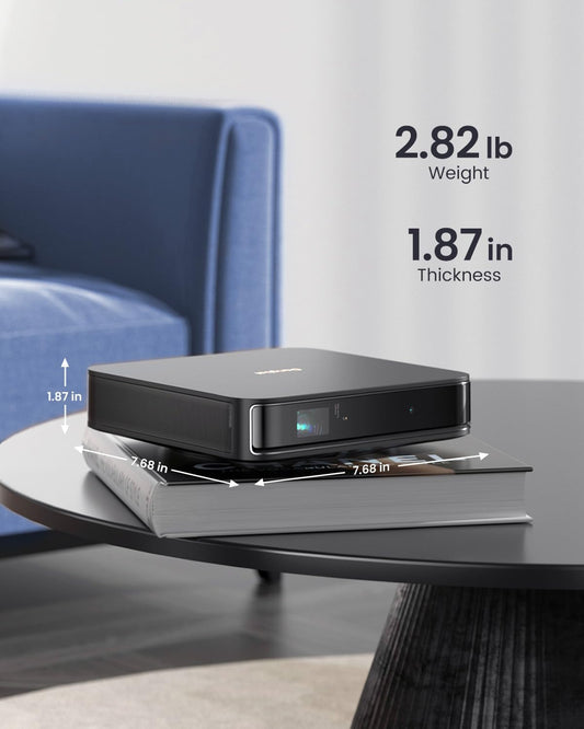 Dangbei Atom Laser Projector, 1200 ISO Lumens, 3D Ready, Official Netflix, 1080p HD with 4K HDR Input, 180" Screen, HDR10, 2x5W Dolby Audio Speakers, Home Theater Projector with WiFi and Bluetooth - PuriLite