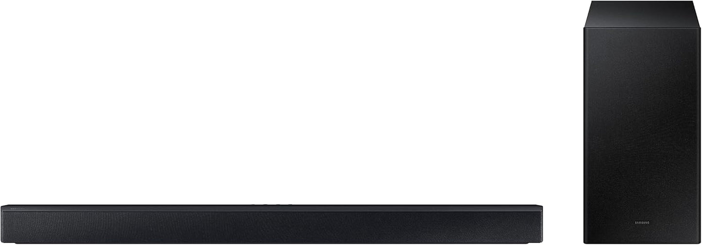 SAMSUNG HW-C450/ZC 2.1ch Soundbar w/DTS Virtual X, Subwoofer Included, Bass Boost, Adaptive Sound Lite, Game Mode, Bluetooth, Wireless Surround Sound Compatible (Newest Model) [Canada Version] (2023)