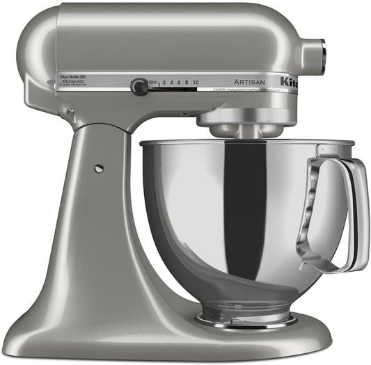 Value Bundle KitchenAid Artisan® Series 5 Quart Tilt-Head Stand Mixer with Fresh Prep Slicer/Shredder Attachment KSM150FBCU