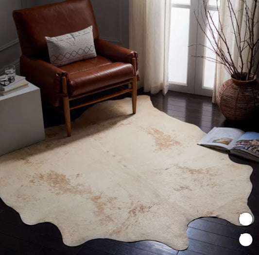 Safavieh Tan Cowhide Indoor Rug - PuriLite