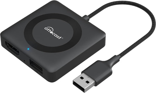 OTTOCAST Car TV Mate Pro Wireless CarPlay Adapter - Compatible with Fire TV Stick Converter for Car - Compatible with Set Top Box, Switch - HDMI to USB Converter for OEM CarPlay Cars