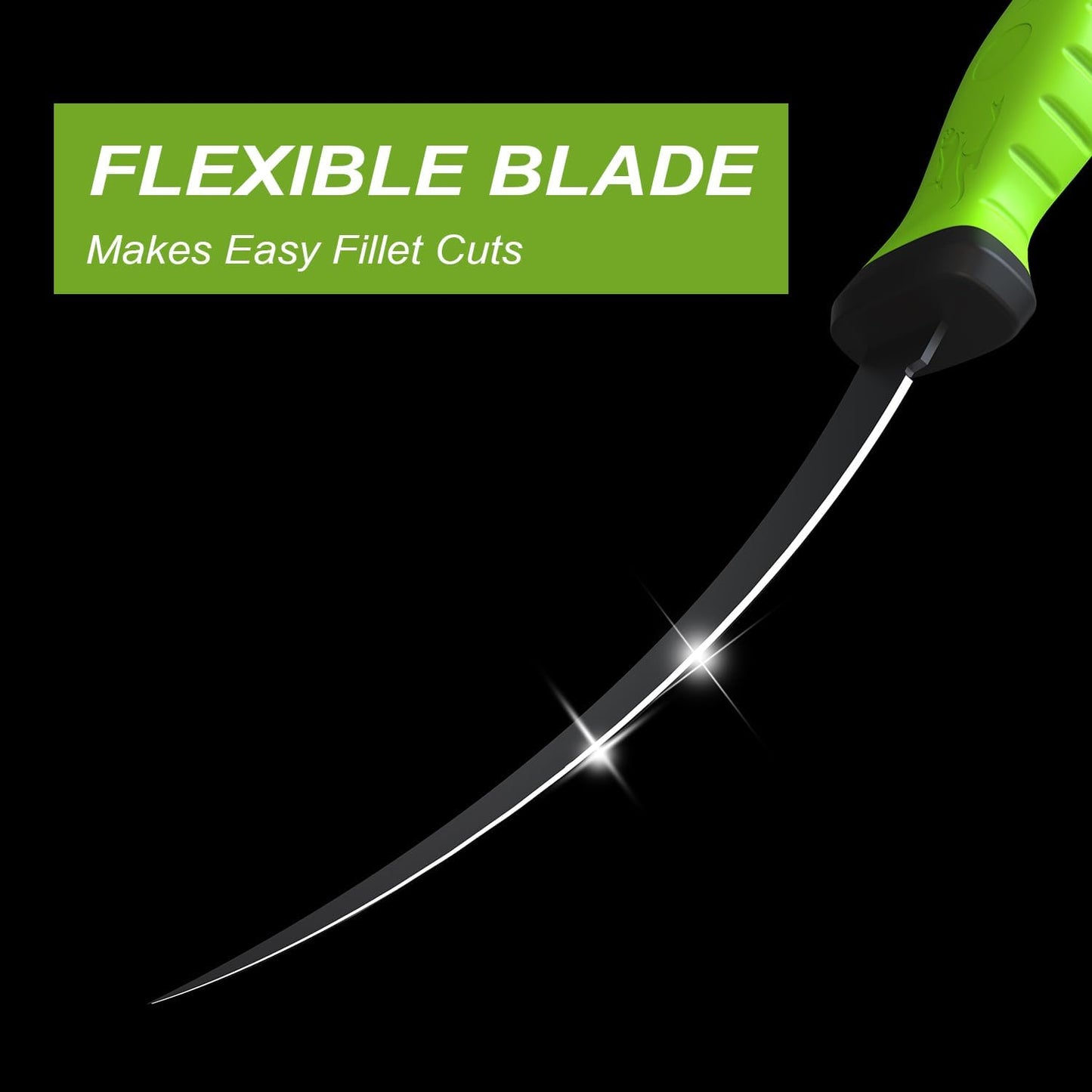 8 Inch Fishing Fillet Knife, Professional Level Knives for Filleting Fish and Boning Meat, Sharp Stainless-Steel Non-Stick Coating Blade, Non-Slip Handles, with 1 Two Stage Knife Sharpener