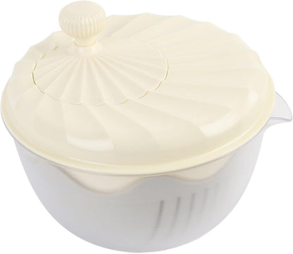 Kitchen Tools Salad Spinner Lettuce Dryer Vegetables Wash Bowl One Handed Easy Press Large Vegetable Dryer Salad Mixer for Salad Preparation and Food Washing
