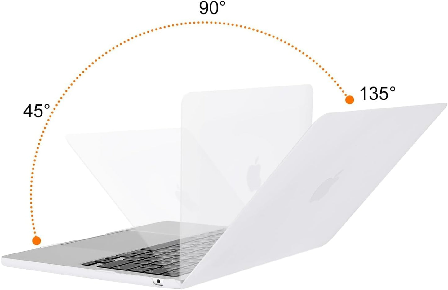 MOSISO Compatible with MacBook Air 13 inch Case 2025 2024 2023 2022 M4 A3240 M3 A3113 M2 A2681, Plastic Hard Shell&Keyboard Cover&Screen Film&Pouch for MacBook Air 13.6 inch Case, Crystal Clear