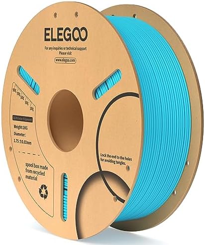 ELEGOO PLA Filament 1.75mm Black 1KG,3D Printer Filament Dimensional Accuracy +/- 0.02mm,1kg Cardboard Spool(2.2lbs) 3D Printing Filament Fits for Most FDM 3D Printers