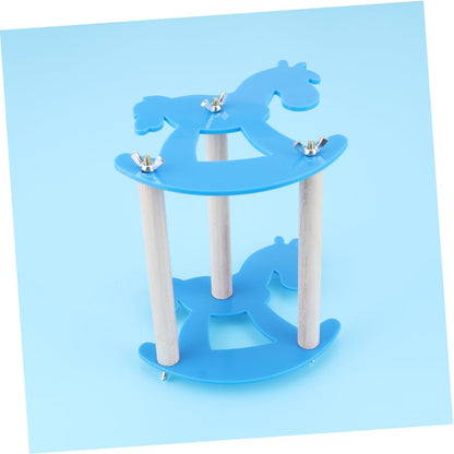 FOMIYES 3pcs Parrot Swing Cradle Chew Toy Wooden Seesaw Acrylic Bird Toys Pet Supplies for Parrot Playtime Random Color