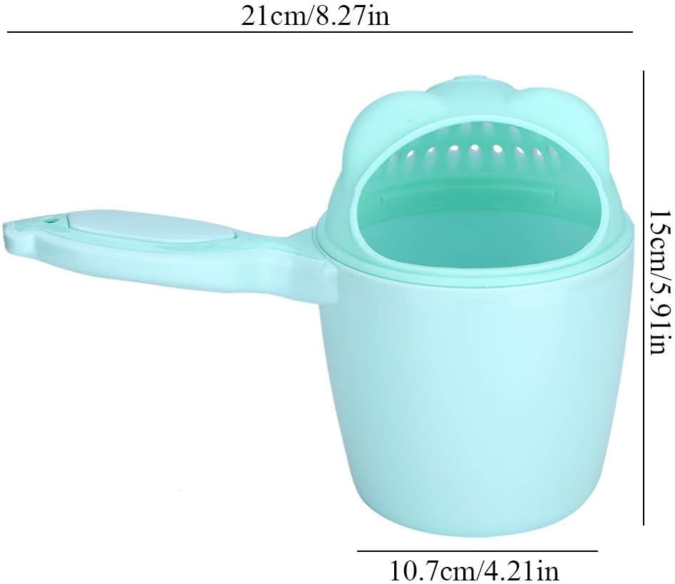 Baby Bath Rinse Cup, Detachable Baby Shampoo Rinser Kid Wash Hair Bathing Flusher for Baby Tub(Green)