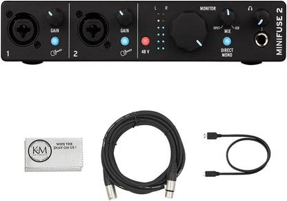 Arturia MINIFUSE2WH Minifuse2 Compact USB Interface White | White, 2 inputs, USB-C audio interface, 24-bit/192kHz, Preamps, Software bundle