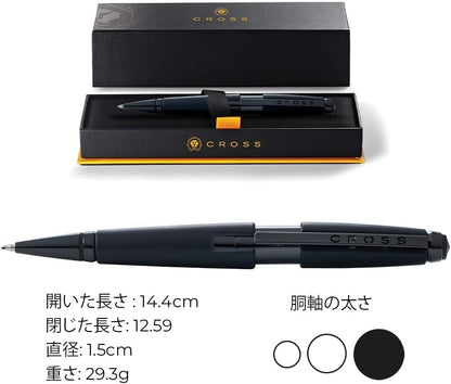 Cross Edge Matte Black Lacquer Gel Rollerball Pen