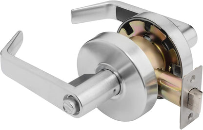 Dynasty Hardware AUG-00-26D Grade 2 Commercial Duty Office Door Keyed Lever Lockset, ADA, Satin Chrome Finish
