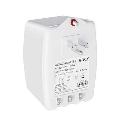 24VAC 40VA Plug in Doorbell Transformer Compatible with Ring, Nest, Eufy, Wyze Video Door Bell, All of Doorbell Nest Ecobee Sensi and Honeywell Thermostat,with PTC Fuse