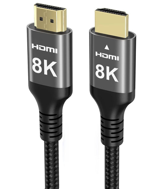 Ubluker 8K HDMI Cable 48Gbps 50 FT, Nylon Braided High Speed HDMI® Cable 4k 120Hz 2k 165Hz 8k 60Hz 12bit eARC ARC Dolby Atmos HDR10+ HDCP2.3 Compatible for Gaming PC TV Soundbar Monitor Mac PS5 Xbox