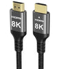 Ubluker 8K HDMI Cable 48Gbps 50 FT, Nylon Braided High Speed HDMI® Cable 4k 120Hz 2k 165Hz 8k 60Hz 12bit eARC ARC Dolby Atmos HDR10+ HDCP2.3 Compatible for Gaming PC TV Soundbar Monitor Mac PS5 Xbox