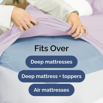 Extra Deep Queen Sheet Set - 6 Piece Breathable & Cooling Sheets - Hotel Luxury Bed Sheets Set - Easy & Secure Fit - Soft, Wrinkle Free & Comfy Sheets Set - White Sheet Set w/Extra Deep Pockets