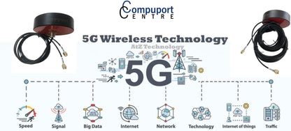 CompuPort 5G 4G LTE/GPS/GLONASS 2in1 Combination Puck Style M2M MIMO Antenna for Transportation and Remote Monitoring Applications.