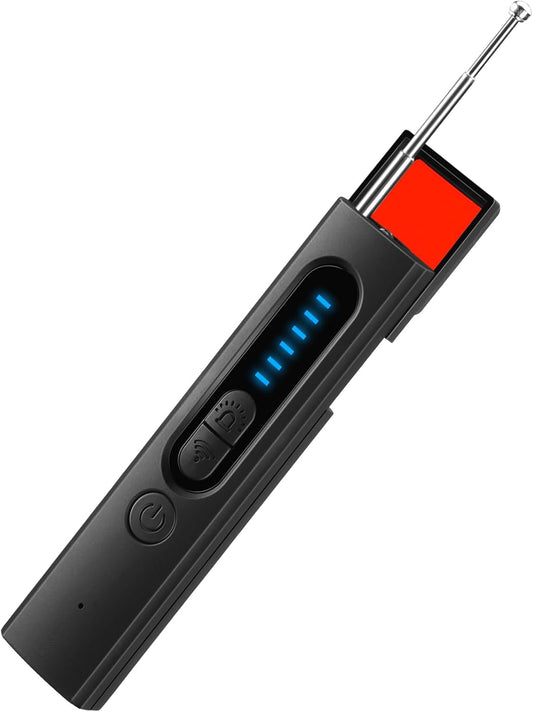 RAVIAD Hidden Camera Detector, Compatible for GPS Tracker, Listening Device, Anti-Spy Detector, Bug, RF Signal, 5 Levels 4 Professional Modes, 24Hours Working Time