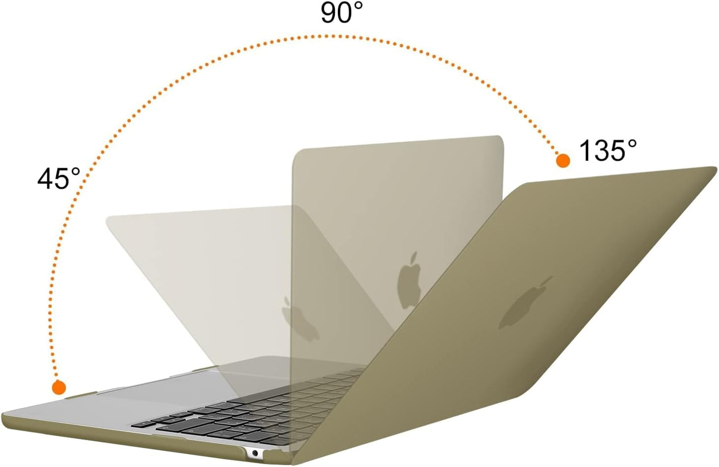 MOSISO Compatible with MacBook Air 13 inch Case 2025 2024 2023 2022 M4 A3240 M3 A3113 M2 A2681, Plastic Hard Shell&Keyboard Cover&Screen Film&Pouch for MacBook Air 13.6 inch Case, Crystal Clear