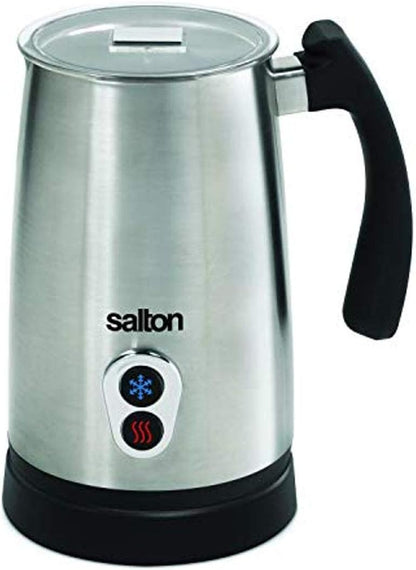 Salton Stainless Steel Milk Frother - Froth, Warm & Foam Milk for Coffees & Lattes