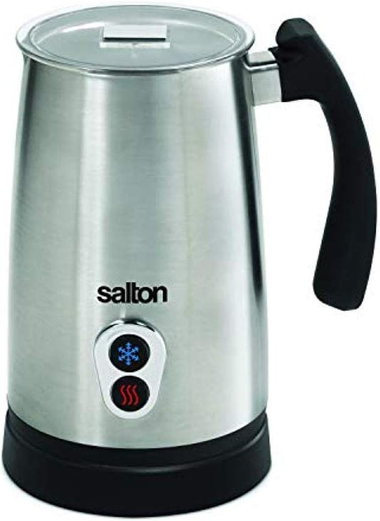 Salton Stainless Steel Milk Frother - Froth, Warm & Foam Milk for Coffees & Lattes