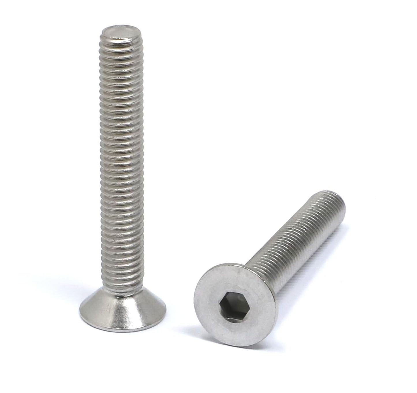 iexcell 5 Pcs M8 x 80mm Thread Pitch 1.25 mm Stainless Steel 304 Hex Socket Flat Head Cap Screws Bolts Kit