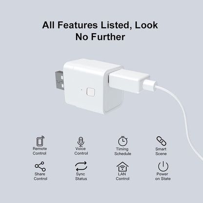 Purilite Select Smart USB Adapter – App-Controlled, Voice-Activated, Pocket-Sized Power Management