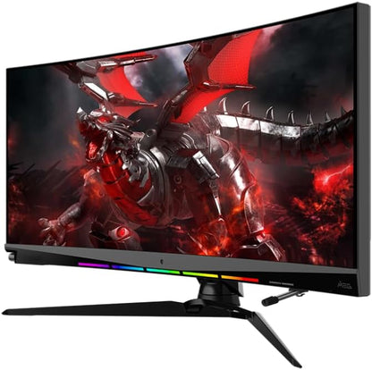 MSI Optix MAG342CQR 1500R Curvature 21:9 Aspect Ratio Narrow Bezel 1ms 3440x1440(UWQHD) 144Hz Refresh Rate Tilt/Swivel/Height/Pivot Adjustment 34" AMD Freesync Gaming Curved Monitor, Black, Pack of 1