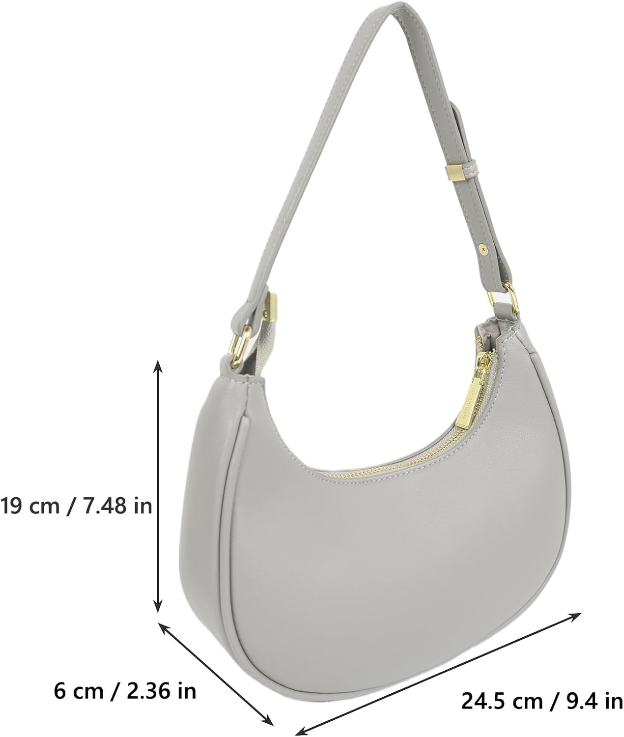 Barabum Retro Classic Clutch Shoulder Tote HandBag with Zipper Closure for Women