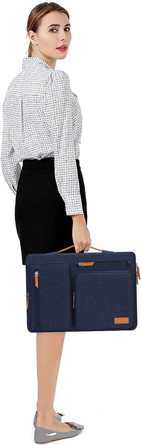 MOSISO 360 Protective Laptop Sleeve Compatible with MacBook Air/Pro, 13-13.3 inch Notebook, Compatible with MacBook Pro 14 inch M3 M2 M1, Side Open Bag with 4 Zipper Pockets&Handle, Black - PuriLite