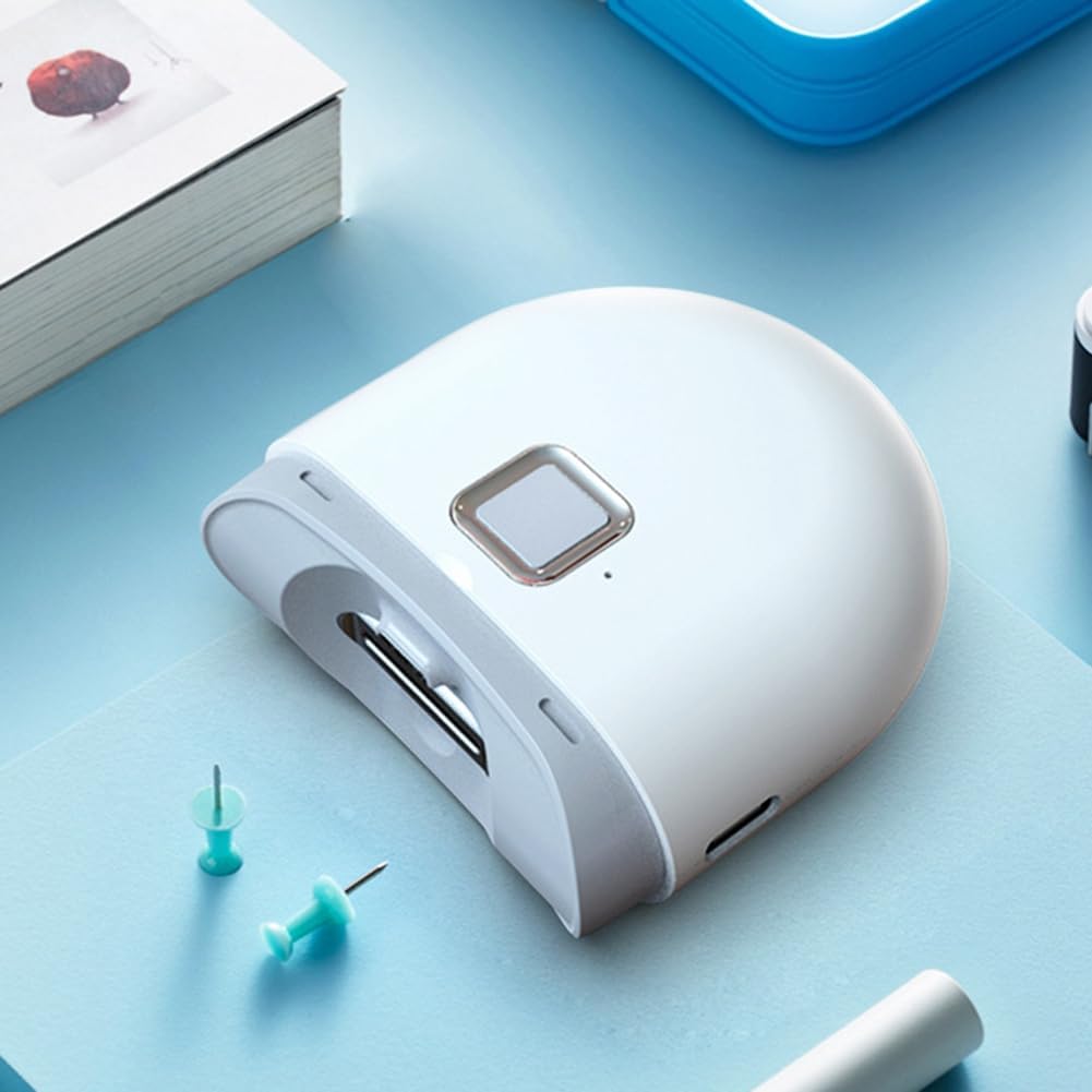 Mdhpklaur Portable Electric Nail Clipper Mini Electric Nail Clipper Cutter with LED Light 2-Speed Automatic Nail Grinder Trimmer for Baby Adult Mini Manicure Tool
