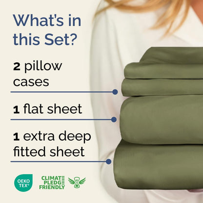 Extra Deep Queen Sheet Set - 6 Piece Breathable & Cooling Sheets - Hotel Luxury Bed Sheets Set - Easy & Secure Fit - Soft, Wrinkle Free & Comfy Sheets Set - White Sheet Set w/Extra Deep Pockets