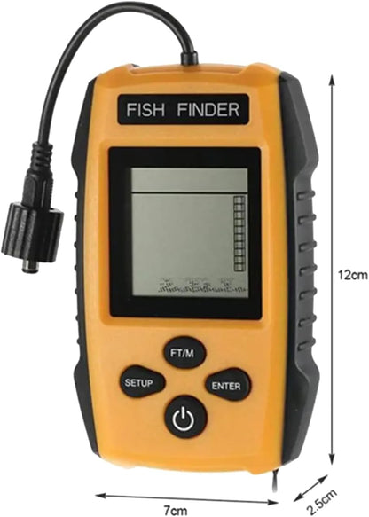 100M Sonar Fish Finders 45 Degrees Sonar Coverage Echo Sounder Alarm Transducer Underwater Fishing Detector for Lake Sea Fishing