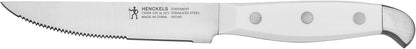 HENCKELS Statement 15Piece White-Handled Knife Block Set with Shears, Sharpening Steel - Dishwasher Safe, Ergonomic Handle