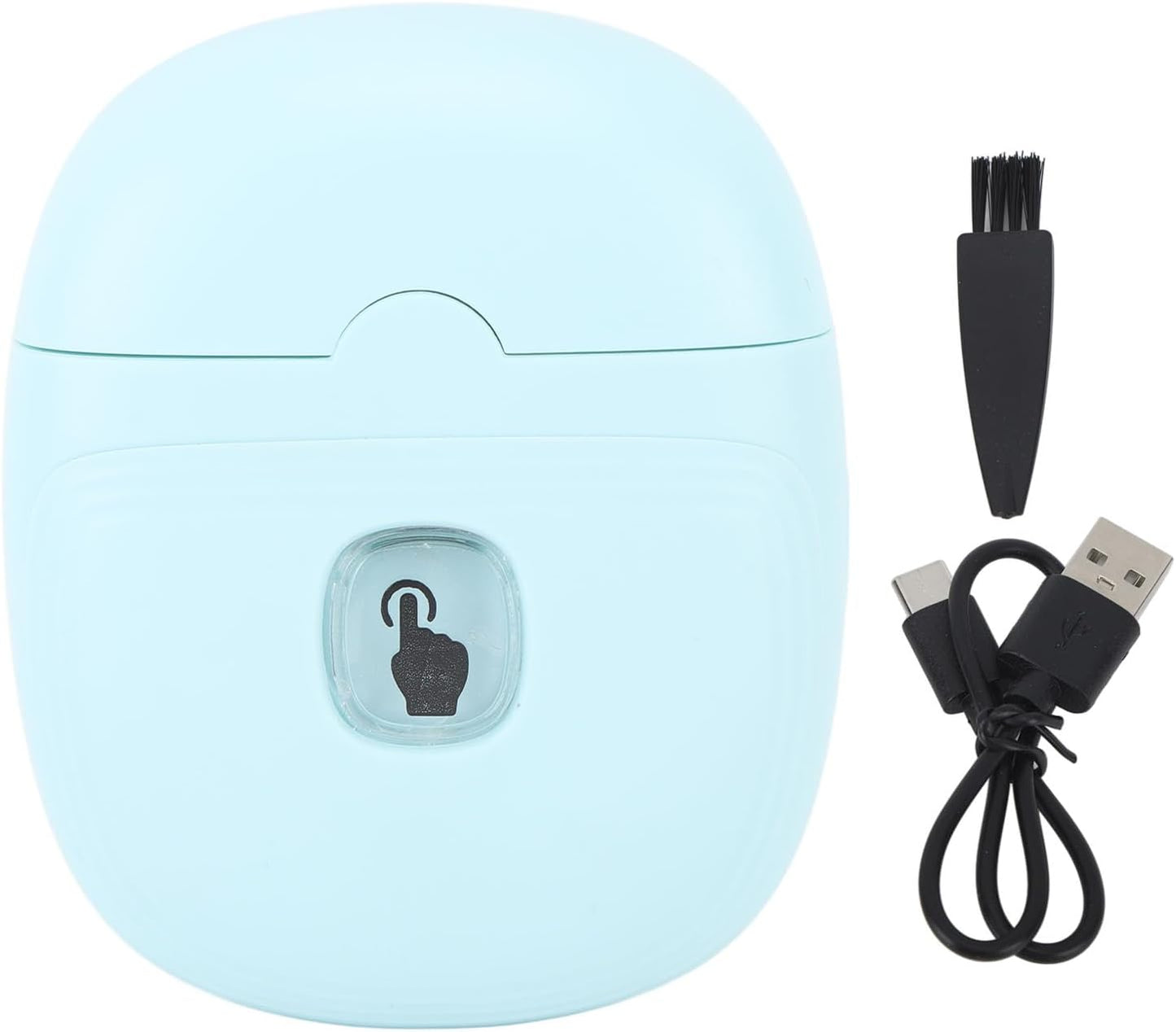 Electric Automatic Nail Clipper with Light and 2 Speeds, Fingernail Cutter, USB Rechargeable Fingernail Trimmer for Kids, Seniors and Adult (Tea Green)