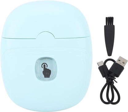 Electric Automatic Nail Clipper with Light and 2 Speeds, Fingernail Cutter, USB Rechargeable Fingernail Trimmer for Kids, Seniors and Adult (Tea Green)