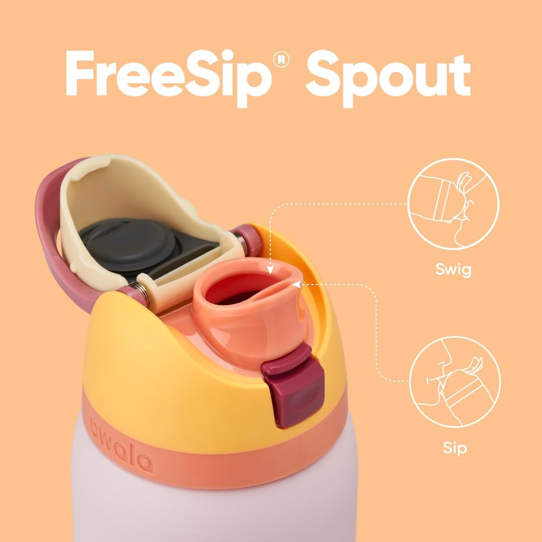 Owala Kids FreeSip Insulated Stainless Steel Water Bottle with Straw, BPA-Free Sports Water Bottle, Great for Travel, 16 oz, Celestial Sphere