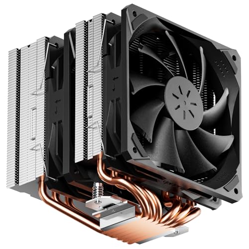 upHere D6SEC CPU Cooler, Intel LGA2011,LGA2066, LGA1700,AMD AM5/AM4/Ryzen 120mm,Dual Towers,5V ARGB