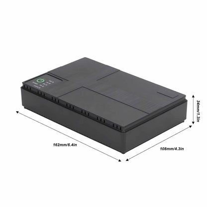10400mAh Mini UPS Battery Backup, 5V 9V 12V 2A POE Uninterruptible Power Supply, Compact Basic Standby UPS System for Camera Router LED Light Modems Speaker, 85-265V (US Plug)