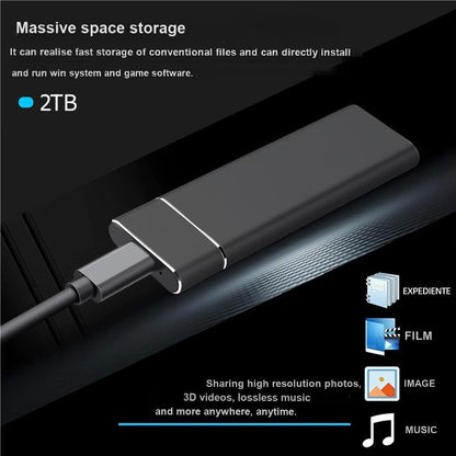 External Hard Drive 2TB USB 3.0,Portable HDD Ultra Slim Storage Type C Compatible with PC/Laptop/Mac os