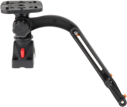 AMLESO Fish Finder Mount Bracket Transducer Mounting Arm Mounting Plate Marine Electronic Fish Finder Mount Ball Base for Kayak Yacht Accessories
