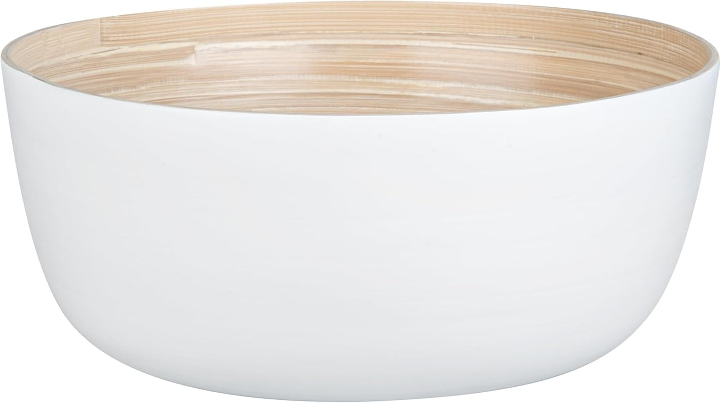 Restaurantware-Bambuddha 15 Ounce Small Salad Bowl, 1 Heavy-Duty Round Salad Bowl - Sustainable, Reusable, Black Bamboo Serving Dish, for Serving Salads, Fruits, and Appetizers